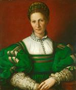 Angelo Bronzino  - Bilder Gemälde - Portrait of a Lady in Green