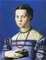Angelo Bronzino  - Bilder Gemälde - Portrait of a Young Girl
