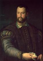 Angelo Bronzino  - Bilder Gemälde - Portrait of Cosimo I de' Medici