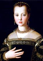 Angelo Bronzino  - Bilder Gemälde - Portrait of Maria de' Medici