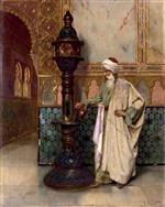 Rudolf Ernst - Bilder Gemälde - An Arab Elder in a Palace