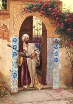 Rudolf Ernst - Bilder Gemälde - At the Entrance to the Palace Garden