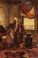 Rudolf Ernst  - Bilder Gemälde - Smoking The Hookah