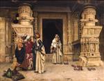 Rudolf Ernst  - Bilder Gemälde - The Chat outside a Monument