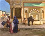 Rudolf Ernst  - Bilder Gemälde - The Fountain of Ahmed III, Constantinople