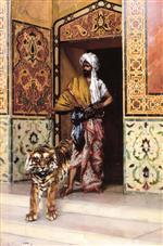 Rudolf Ernst  - Bilder Gemälde - The Pasha's Favourite Tiger