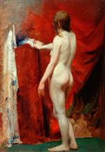 William Etty - Bilder Gemälde - Back View of a Woman
