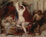 William Etty - Bilder Gemälde - Candaules, King of Lydia, Shews his Wife by Stealth to Gyges as She Goes to Bed