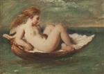 William Etty - paintings - Cupid in a Shell