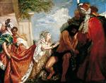 William Etty - Bilder Gemälde - Delilah before the Blinded Samson