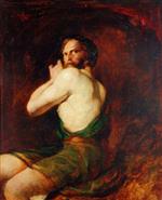 William Etty - Bilder Gemälde - Figure of a Seated Man