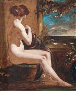William Etty - paintings - Hero Waiting for Leander