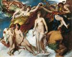 William Etty  - Bilder Gemälde - Pandora Crowned by the Seasons-2
