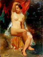 William Etty  - Bilder Gemälde - Woman at a Fountain
