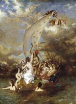 William Etty  - Bilder Gemälde - Youth on the Prow and Pleasure at the Helm