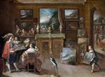 Frans Francken - paintings - A Visit to the Art Dealer