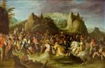 Frans Francken - Bilder Gemälde - Christ, on the way to the Calvary Mountain, meets Veronica