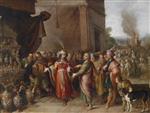 Frans Francken - paintings - Croesus showing his treasures to Solon