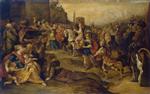 Frans Francken - paintings - Entry of King David into Jerusalem