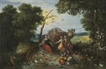 Frans Francken - Bilder Gemälde - Landscape with Allegories of the Four Elements