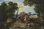 Frans Francken - paintings - Landscape with Allegories of the Four Elements