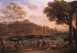 Claude Lorrain - Bilder Gemälde - Hafenszene mit Trauernden