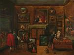 Frans Francken  - Bilder Gemälde - The Interior of a Picture Gallery