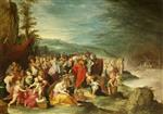 Frans Francken  - Bilder Gemälde - The Israelites Gathering around Joseph's Sarcophagus after the Crossing of the Red Sea