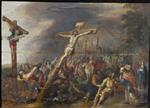Frans Francken  - Bilder Gemälde - The Raising of the Cross-2
