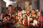 Frans Francken  - Bilder Gemälde - The Seven Works of Mercy