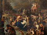 Frans Francken  - Bilder Gemälde - The Triumph of Neptune and Amphitrite, with Scenes of Ravishment