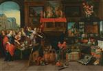 Frans Francken  - Bilder Gemälde - Ulysses Recognises Achilles amongst the Daughters of Lykomedes