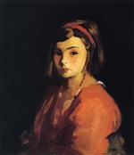 Robert Henri - Bilder Gemälde - Agnes in Red (Agnes Schleicher)