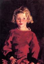 Robert Henri - Bilder Gemälde - Bridget in Red