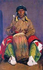 Robert Henri  - Bilder Gemälde - Deguito Roybal, San Ildefonso Pueblo