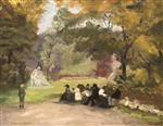 Robert Henri  - Bilder Gemälde - Figures in the Luxembourg Gardens