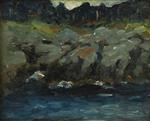 Robert Henri  - Bilder Gemälde - Grey Cliffs