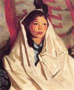 Robert Henri  - Bilder Gemälde - Indian of Santa Clara