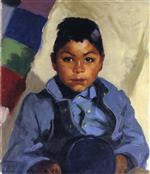 Robert Henri  - Bilder Gemälde - Little Indian School Boy