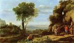 Claude Lorrain - Bilder Gemälde - Landschaft mit David und den drei Heroen