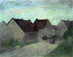 Robert Henri  - Bilder Gemälde - Old Houses in Normandie