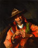Robert Henri  - Bilder Gemälde - Old Spaniard-2