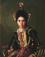 Robert Henri  - Bilder Gemälde - Segovia Girl in Fiesta Costume