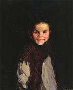 Robert Henri  - Bilder Gemälde - Spanish Gypsy Child (Cinco Centimo)