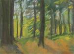Robert Henri  - Bilder Gemälde - Sunlight Through Trees, Monhegan