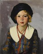 Robert Henri  - Bilder Gemälde - The Blue Tam