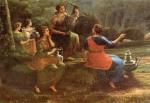 Claude Lorrain  - paintings - Vedute von Delphi mit einer Opferprozession