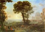 Claude Lorrain  - Peintures - Védute de Delphes avec une procession 