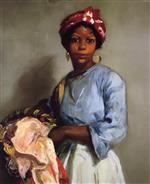 Robert Henri  - Bilder Gemälde - The Laundress