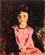 Robert Henri  - Bilder Gemälde - The Pink Pinafore (Mary Ann Cafferty)